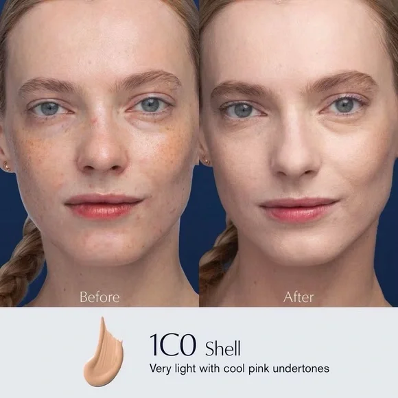 Estee Lauder Double Wear Foundation 1C0 Shell Nearly New - Picture 6 of 7